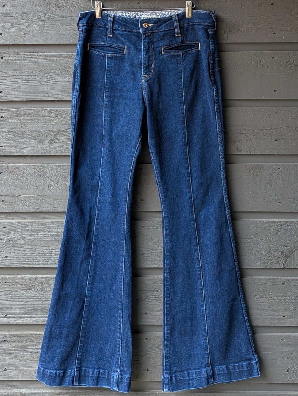 Ariat Alexa High Rise Flare Leg Dark Blue Western Jeans Size 32R